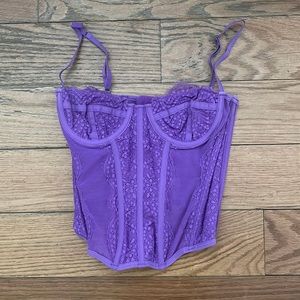 urban outfitters modern love corset purple size small